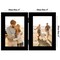 Americanflat Tri-Folding Picture Frame - Displays Two Photos at Once - Double Hinged Picture Frame - Shatter Resistant Glass - Tabletop Display Picture Frame - Black